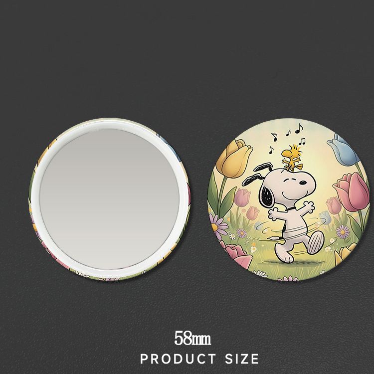 New Snoopys Badge Mirror Woman - Anime Merchandise Women recension och pris